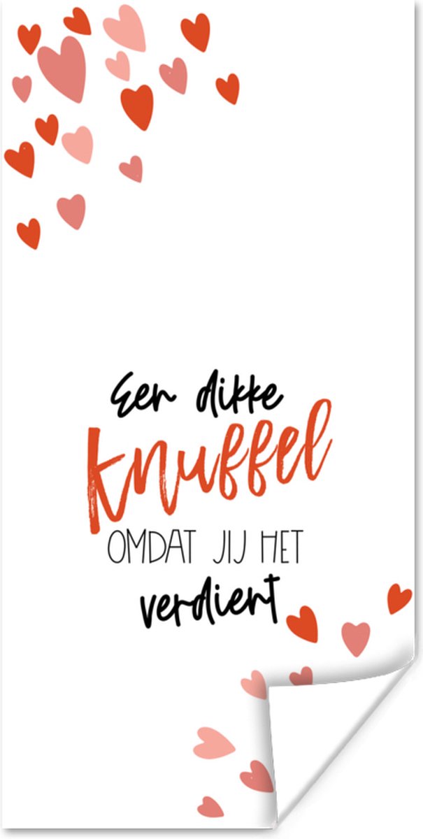 Poster Get well soon - Quotes - Knuffel - 40x80 cm