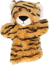 Pluche handpop tijger 22 cm