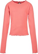 Urban Classics - Short Rib palepink Kinder Longsleeve shirt - Kids 110/116 - Roze