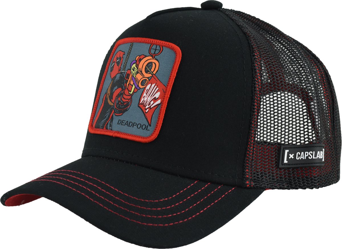 Capslab Marvel Deadpool Cap CL-MAR4-1-DEA1, Mannen, Zwart, Pet, maat: One size