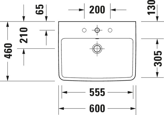 Duravit Duravit No.1 lavabo 60x46x17.3cm Wit brillant