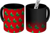 Magische Mok - Foto op Warmte Mokken - Koffiemok - Kerst - Boom - Patronen - Magic Mok - Beker - 350 ML - Theemok