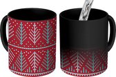 Magische Mok - Foto op Warmte Mokken - Koffiemok - Kerstmis - Trui - Patronen - Den - Magic Mok - Beker - 350 ML - Theemok