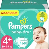 Pampers - Baby Dry - Maat 4+ - Maandbox - 168 luiers