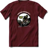 Cross Country T-Shirt | Mountainbike Fiets Kleding | Dames / Heren / Unisex MTB shirt | Grappig Verjaardag Cadeau | Maat XXL