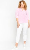 LOLALIZA Hemd met hoge franjehals - Licht Roze - Maat 44