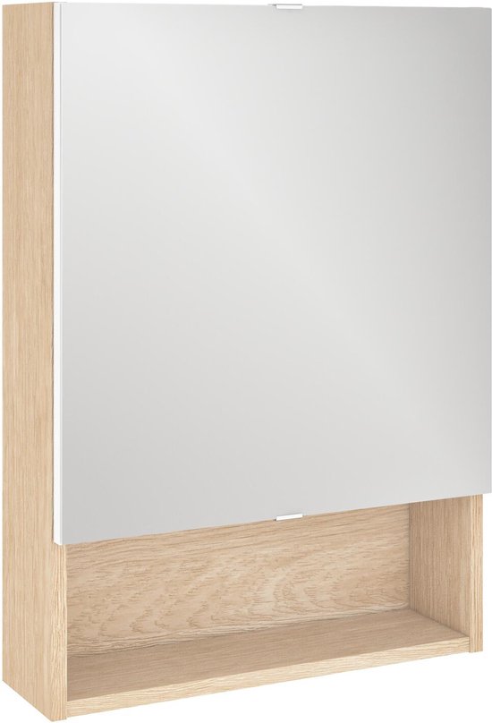 SENSEA - meuble miroir salle de bain - EASY - l. 50 cm - Bois - Finition  chêne naturel | bol
