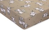 Kidzroom Dress Up - Hoeslaken - 60 x 120 cm - Beige - Tijger