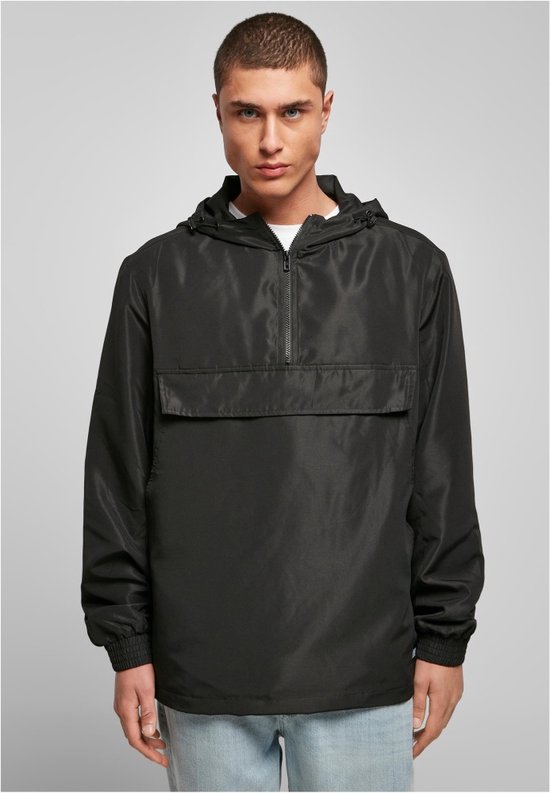 Urban Classics Pullover Jacket -XL- Recycled Basic Zwart