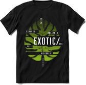 Exotic Leaf | TSK Studio Zomer Kleding  T-Shirt | Groen | Heren / Dames | Perfect Strand Shirt Verjaardag Cadeau Maat L