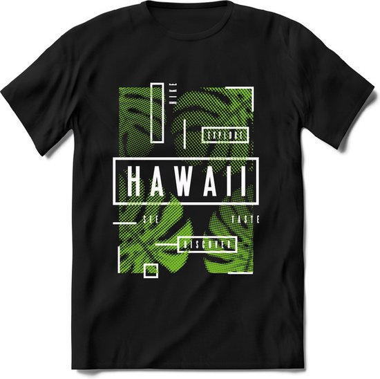 Hawaii Leafs | TSK Studio Zomer Kleding  T-Shirt | Groen | Heren / Dames | Perfect Strand Shirt Verjaardag Cadeau Maat L