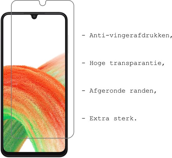 Samsung Galaxy A33 Case Bookcase 2x Screen Protector - Samsung Galaxy A33 Case Cover Cover - Samsung Galaxy A33 Screen Protector 2x - Marron