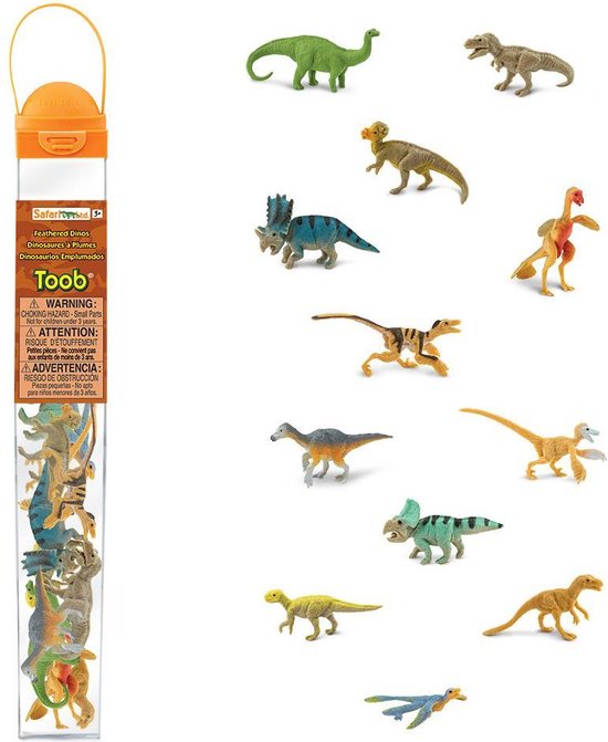 Foto: Safari speelfiguren toob set gevederde dino s