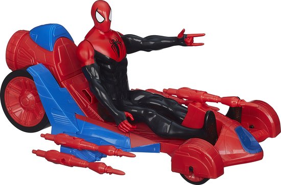 Spider-Man Figuur met Raceauto - 30 cm - Hasbro