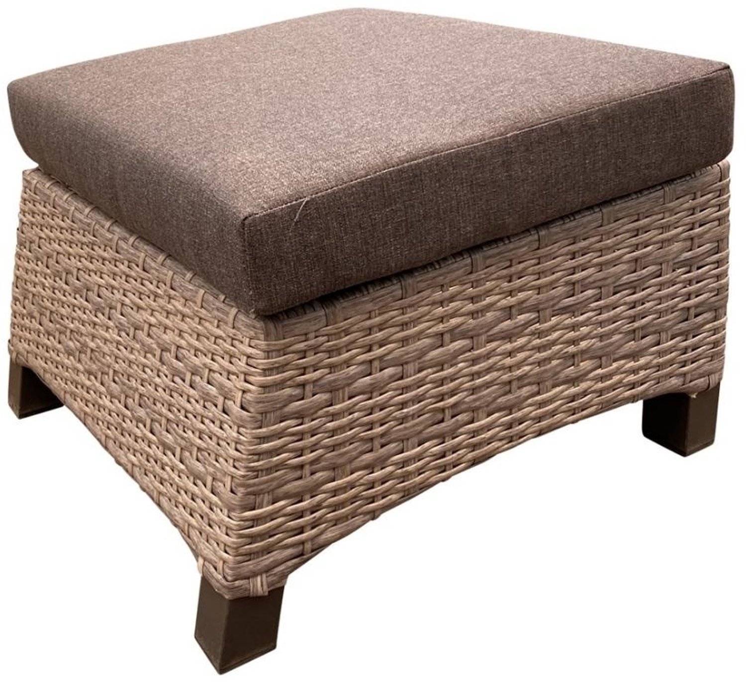 Lesli Living Repose-pieds Prato Brick - aluminium + wicker - 1 personne