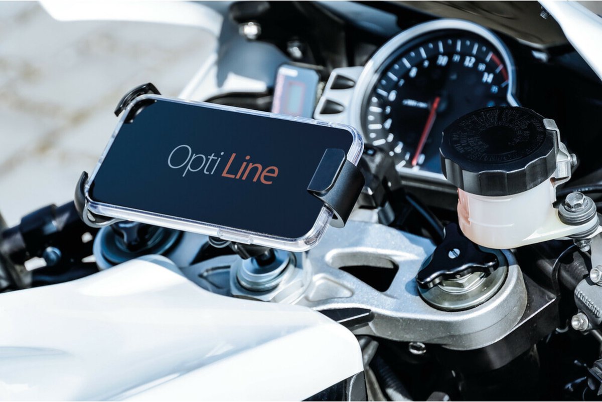 Opti-Case Airflow Universal Smartphonehouder met balhoofdbevestiging motor