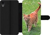 Bookcase iPhone XR Bookcase - Chat - Rouge - Hangover - Filles - Enfants - Garçons - Enfant - Avec compartiments - Etui portefeuille à fermeture magnétique