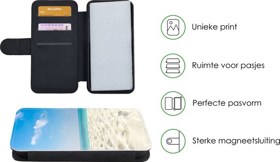 Étui pour téléphone iPhone 8 Bookcase - Tropical - Plage - Mer - Avec compartiments - Étui portefeuille avec fermeture magnétique