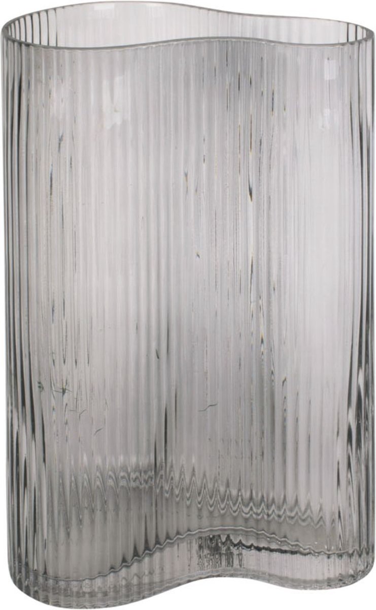 Present Time Vaas Allure Wave - Donkergrijs - 9,5x27cm - Modern