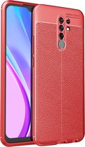 Xiaomi Redmi 9 Hoesje - Mobigear - Luxury Serie - TPU Backcover - Rood - Hoesje Geschikt Voor Xiaomi Redmi 9