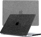 Lunso Geschikt voor MacBook Pro 16 inch M1/M2 (2021-2023) cover hoes - case - Glitter Zwart