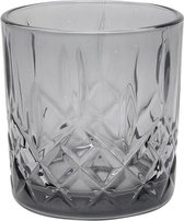Whiskeyglas/drinkglas 345ml antraciet Ø8,1xh8,3cm doos a 6 stuks ( ook als theelichthouder te gebruiken )