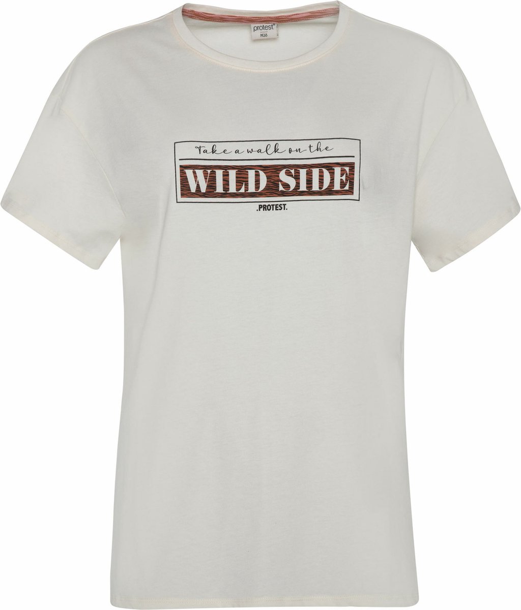 Protest Prtmaya t-shirt dames /38 Canvasoffwhite