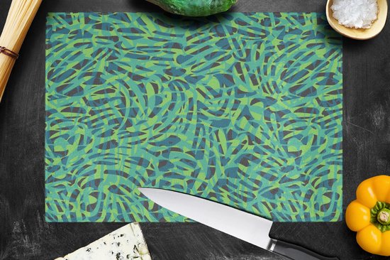 Planche à découper en Verres - 39x28 - Jungle - Animaux - Motif - Planches à découper en Glas