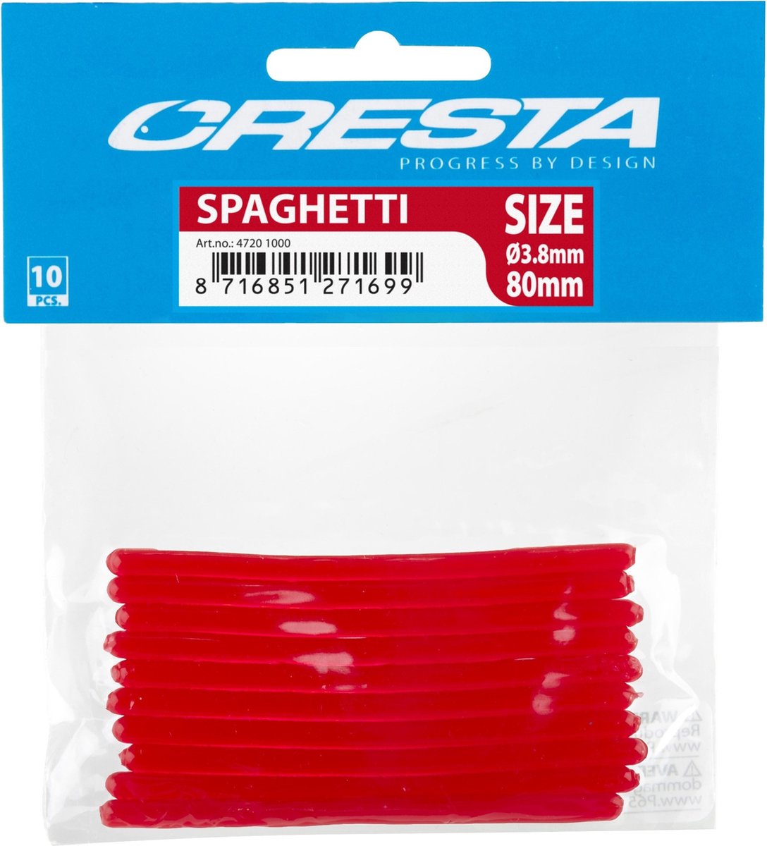 Cresta Pole-G Spaghetti 80mm dikte: 3.8mm (10 pcs)