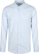 Hackett - Overhemd Garment Dyed Oxford Blauw - M - Heren - Slim-fit