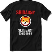 Shiba inu army sergeant T-Shirt | Shib Crypto ethereum kleding Kado Heren / Dames | Perfect cryptocurrency munt Cadeau shirt Maat S