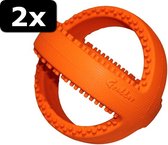 2x GRUBBER VOETBAL ORANJE 18 CM