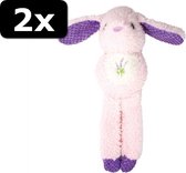 2x # LAVENDER LONG LEGS BUNNY 42CM