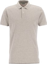 Profuomo slim fit polo - katoen pique - beige melange -  Maat: M