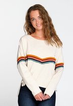 J&JOY - T-shirt Vrouwen Manitoba Off White Rib Full Color