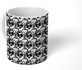 Mok - Koffiemok - Tiener - Skull - Zwart - Patronen - Mokken - 350 ML - Beker - Koffiemokken - Theemok