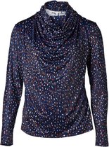 Dames shirt waterval marine print | Maat M