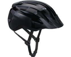 BBB Cycling Racefiets Helm - Large: 58 - 62 CM - Wielrennen, MTB & Stadfiets - Wasbare Padding - Met Bevestiging Achterlicht - Fietshelm Dames & Heren - Glanzend Zwart - Condor 2.0 BHE-173