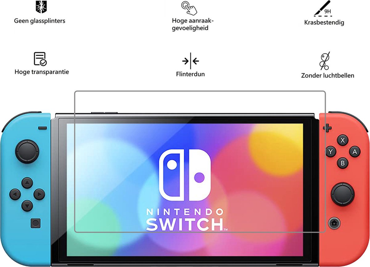 Screenprotector Geschikt voor Nintendo Switch OLED Screenprotector Tempered Glass Screen Protector Gehard Glas – foto 3