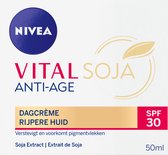 NIVEA VITAL Soja Anti-Age Beschermende Dagcrème - Rijpe huid - SPF 30 - Vermindert pigmentvlekken - Met Sojaextract - 50 ml - Moederdag Cadeautje