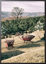 Poster Met Zwarte Lijst - Lesotho Kruiwagen Poster