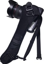 YONO Camera Riem voor Systeemcamera - Luxe Camera Strap geschikt voor Canon - Nikon - Sony - Schouderriem Draagriem Fotocamera - Zwart