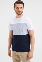 WE Fashion Heren gestreept T-shirt met structuur