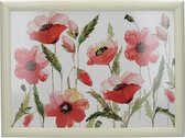 Creative Tops Dienblad Watercolour Poppies 44 X 34 Cm Hout Wit