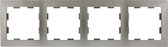Q-LINK S2 Afdekraam 4-voudig RVS-kleur