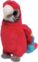 Pluche Rode Papegaai knuffeldier van 14 cm - Speelgoed dieren knuffels cadeau voor kinderen