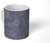 Mok - Blauw - Mandala - Patronen - Mokken - 350 ML - Beker - Uitdeelcadeautjes