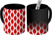 Magische Mok - Foto op Warmte Mokken - Koffiemok - Design - Rood - Abstract - Magic Mok - Beker - 350 ML - Theemok