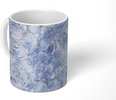Mok - Marmer print - Zilver - Patronen - Luxe - Mokken - 350 ML - Beker - Uitdeelcadeautjes