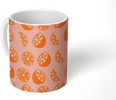 Mok - Koffiemok - Citrus - Oranje - Retro - Design - Mokken - 350 ML - Beker - Koffiemokken - Theemok